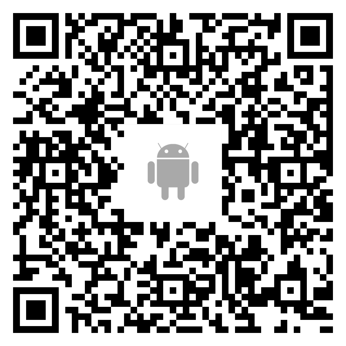 Android QR code to download the app