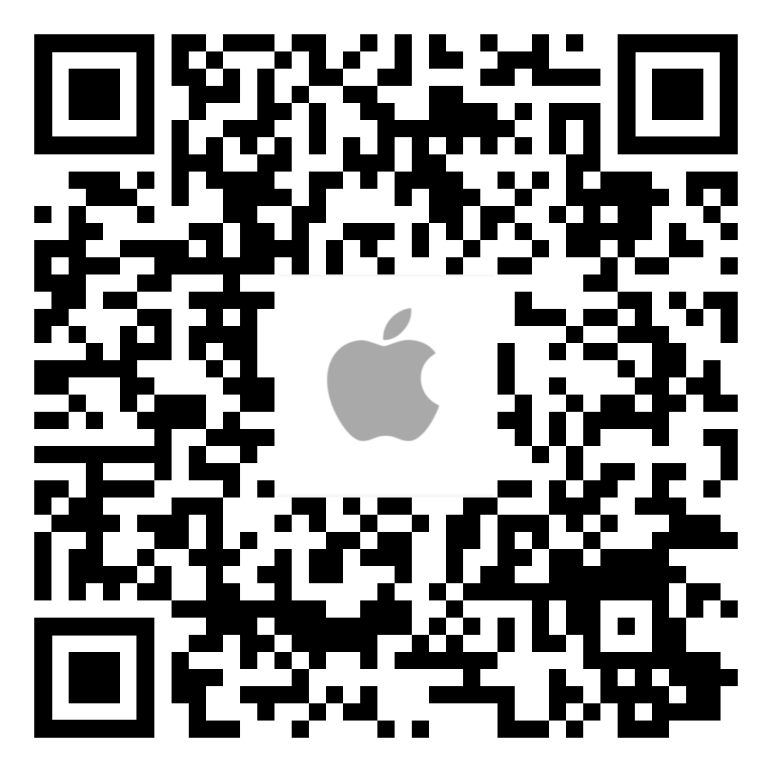 Apple QR code to download the app